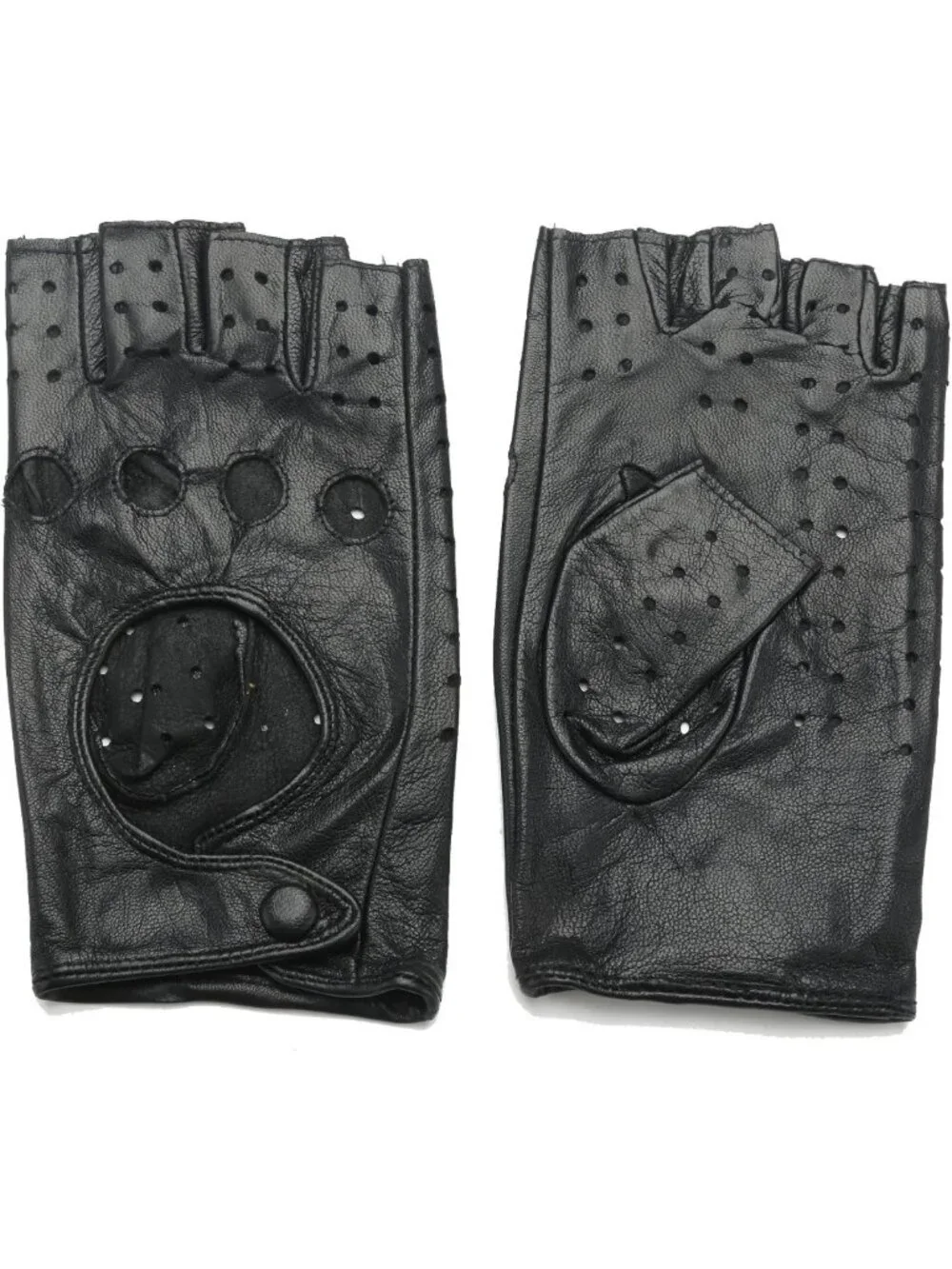 Classic Fingerless Nappa Leather Driving Gloves for Women - Unlined Lambskin